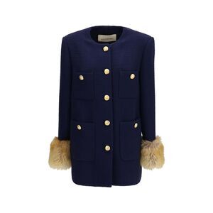 Valentino Women Wool Tweed Caban Coat